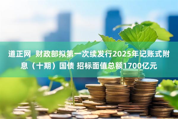 道正网  财政部拟第一次续发行2025年记账式附息（十期）国债 招标面值总额1700亿元