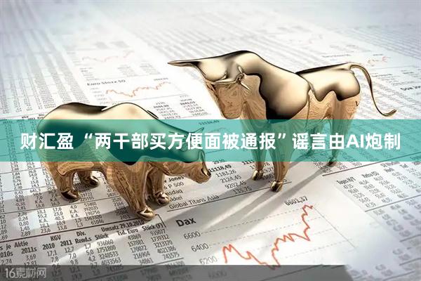 财汇盈 “两干部买方便面被通报”谣言由AI炮制