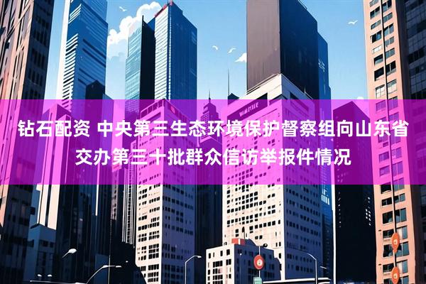 钻石配资 中央第三生态环境保护督察组向山东省交办第三十批群众信访举报件情况
